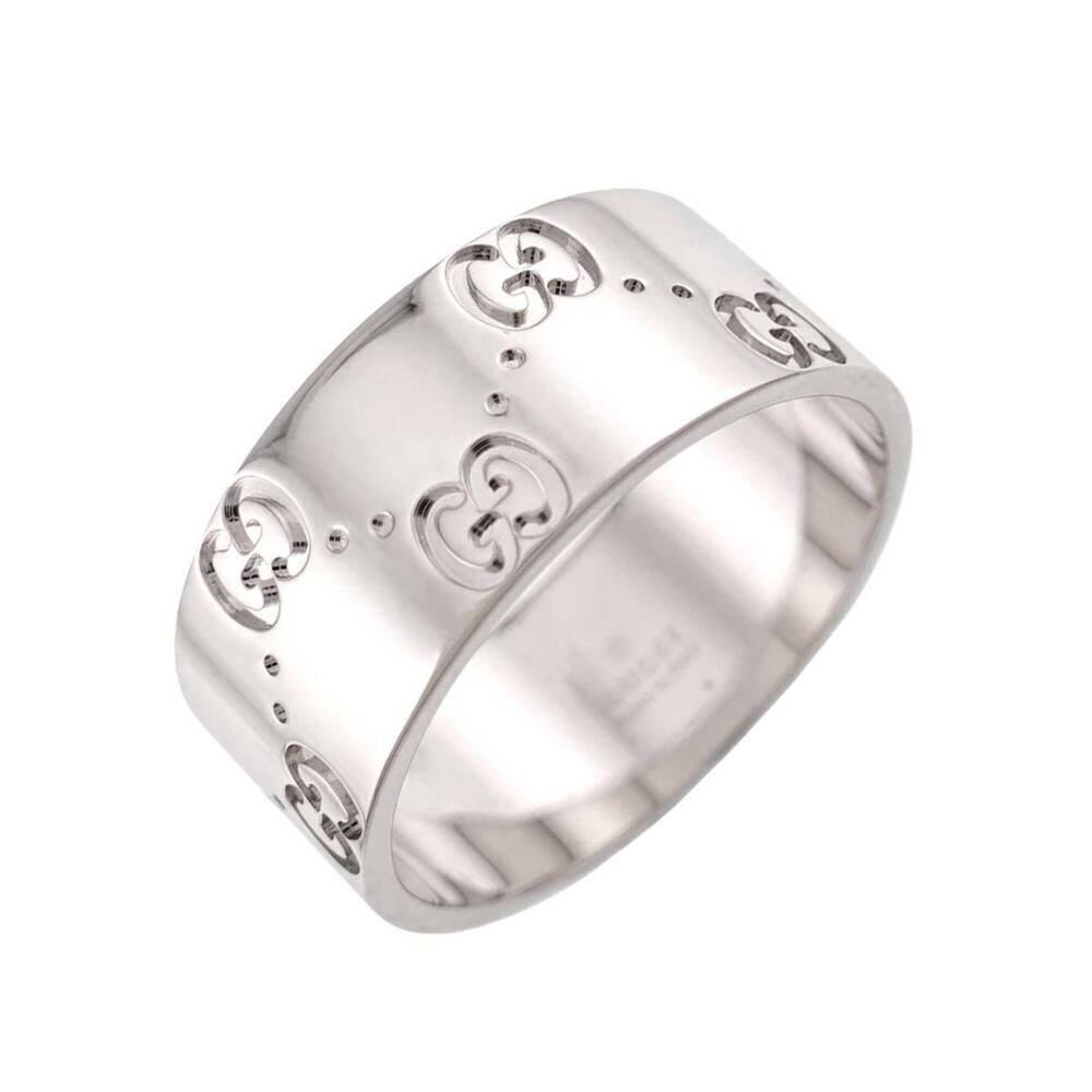 Gucci Icon Wide Ring #21, 18K WG (White Gold 750)